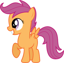 Size: 8992x8815 | Tagged: safe, artist:fallingcomets, derpibooru import, scootaloo, absurd resolution, grin, simple background, solo, transparent background, vector