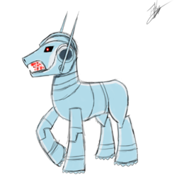 Size: 1000x1000 | Tagged: safe, artist:tomazii7, derpibooru import, marvel, ponified, solo, ultron