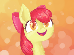 Size: 1024x768 | Tagged: safe, artist:kyaokay, derpibooru import, apple bloom, cute, solo