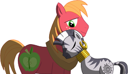 Size: 1995x1148 | Tagged: safe, artist:thelastgherkin, derpibooru import, big macintosh, zecora, earth pony, pony, zebra, macora, male, shipping, simple background, stallion, straight, transparent background