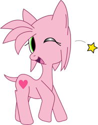 Size: 1081x1378 | Tagged: safe, artist:shonowth, derpibooru import, amy rose, ponified, simple background, solo, sonic the hedgehog (series), transparent background, vector