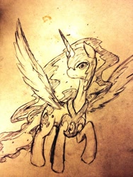 Size: 600x800 | Tagged: artist needed, safe, derpibooru import, nightmare moon, pixiv, solo