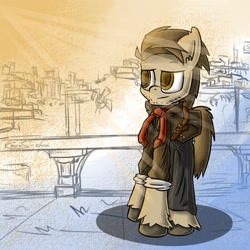 Size: 1000x1000 | Tagged: safe, artist:kanvas-chan, derpibooru import, bioshock, bioshock infinite, booker dewitt, ponified, solo