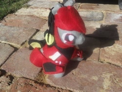 Size: 400x300 | Tagged: safe, artist:crystaltheechidna, derpibooru import, irl, knock out, photo, plushie, ponified, transformers, transformers prime