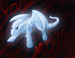 Size: 650x500 | Tagged: safe, artist:blemy, derpibooru import, blue-eyes white dragon, ponified, solo, yu-gi-oh!