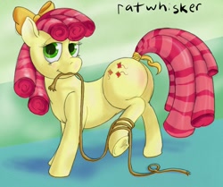 Size: 1135x950 | Tagged: safe, artist:ratwhiskers, derpibooru import, candy twirl, plot, rope