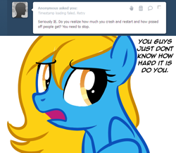 Size: 640x555 | Tagged: safe, artist:marytheechidna, oc, oc:internet explorer, ask, browser ponies, internet explorer, ponified, vulgar