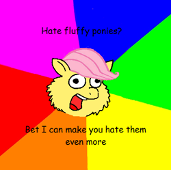 Size: 406x405 | Tagged: safe, artist:santanon, derpibooru import, fluffy pony, exploitable meme, fluffy meme, fluffyshy