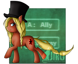 Size: 1000x827 | Tagged: safe, artist:irradiate, derpibooru import, dio (virtue's last reward), hat, ponified, solo, top hat, virtue's last reward, zero escape