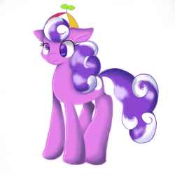 Size: 900x900 | Tagged: safe, artist:xbaz0uk4x, screwball, cute, hat, propeller hat, swirly eyes