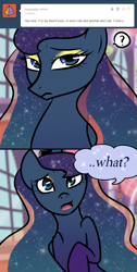 Size: 651x1296 | Tagged: safe, artist:zombiecollie, derpibooru import, ask lusty luna, ask princess luna, lusty luna, tumblr