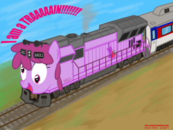 Size: 4000x3000 | Tagged: safe, artist:orang111, derpibooru import, berry punch, berryshine, derp, drunk, insanity, korail, locomotive, mugunghwa, railroad, this will end in tears and/or death, train, train pony, trainified, wat, what has science done