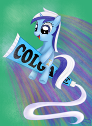 Size: 1178x1600 | Tagged: safe, artist:poisonicpen, derpibooru import, minuette, solo, toothpaste