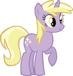 Size: 671x700 | Tagged: safe, artist:schwarzekatze4, derpibooru import, dinky hooves, alternate universe, harmony-verse, simple background, solo, transparent background, vector