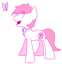 Size: 922x940 | Tagged: safe, artist:kev-darkhood, derpibooru import, oc, oc only, butterfly, earth pony, pony, happy, solo