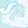 Size: 100x100 | Tagged: safe, artist:foxbeast, oc, oc only, oc:snowdrop, pegasus, pony, animated, blank flank, butt, butt only, buttstuck, female, filly, foal, plot, solo, stuck