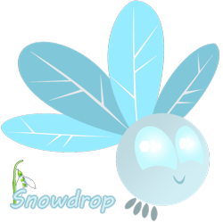 Size: 894x894 | Tagged: dead source, safe, artist:angelsnipingz, oc, oc only, oc:snowdrop, parasprite, colored wings, paraspritized, simple background, solo, species swap, transparent background