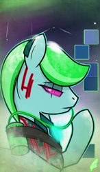 Size: 737x1262 | Tagged: safe, artist:ppdraw, derpibooru import, pony, cyborg-killer, mane, soda