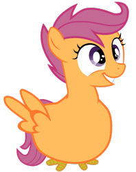 Size: 900x1135 | Tagged: artist needed, safe, derpibooru import, scootaloo, scootachicken, simple background, transparent background, vector