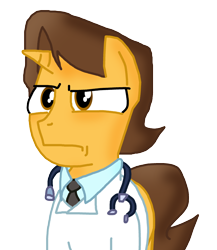 Size: 2284x2626 | Tagged: safe, artist:ajmstudios, derpibooru import, doctor horse, doctor stable, unicorn, doctor, male, scootaloo's scootaquest, solo, stallion, wrong eye color