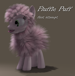 Size: 606x614 | Tagged: safe, artist:kawa, derpibooru import, oc, oc only, oc:fluffle puff, pony, 3d, poser, solo, wip