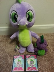 Size: 1377x1836 | Tagged: safe, derpibooru import, spike, 3d print, build-a-bear, card, irl, photo, plushie, spike plushie