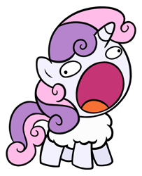 Size: 650x800 | Tagged: safe, artist:cybertronikpony, derpibooru import, sweetie belle, sheep, hilarious in hindsight, sheepie belle, solo, sweetie derelle