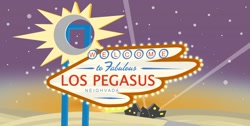 Size: 1280x643 | Tagged: safe, artist:taharon, las pegasus, los pegasus, sign, simple background, text