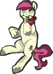 Size: 431x597 | Tagged: safe, artist:weepysheep, roseluck, earth pony, pony, female, mare, two toned mane, white coat