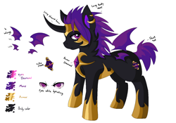 Size: 1378x962 | Tagged: safe, artist:nastyathecat, derpibooru import, oc, oc only, alicorn, pony, alicorn oc, dark diamond, ms paint, reference sheet, solo