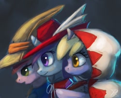 Size: 754x606 | Tagged: safe, artist:raikoh, dinky hooves, liza doolots, petunia, ruby pinch, tootsie flute, pony, unicorn, black mage, costume, crossover, filly, final fantasy, mage, parody, ponified, red mage, white mage