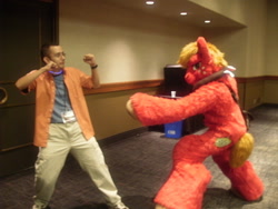 Size: 2048x1536 | Tagged: safe, derpibooru import, big macintosh, human, chris, cosplay, dan vs, fighting stance, fursuit, irl, irl human, phoenix comicon 2013, photo