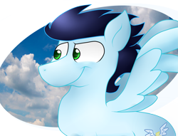 Size: 1699x1299 | Tagged: safe, artist:fj-c, derpibooru import, soarin', simple background, solo, transparent background