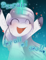 Size: 700x917 | Tagged: dead source, safe, artist:loyaldis, derpibooru import, princess silver swirl, g2, blushing, eyes closed, female, heart, mare, open mouth, open smile, smiling, solo