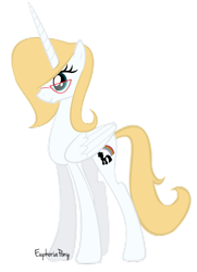 Size: 500x689 | Tagged: safe, artist:euphoriapony, derpibooru import, oc, oc only, oc:bonniecorn, alicorn, pony, bonnie zacherle, glasses, ponified, solo