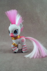 Size: 726x1099 | Tagged: safe, artist:hannaliten, derpibooru import, zecora, zebra, brushable, custom, filly, irl, photo, recolor, solo, toy