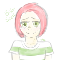 Size: 600x600 | Tagged: safe, artist:pazmercury, babs seed, clothes, female, humanized, simple background, two toned hair