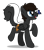 Size: 838x953 | Tagged: safe, artist:icaron, derpibooru import, oc, oc only, oc:jimpy, oc:thought blossom, butterfly, original species, pegasus, skunk, skunk pony, male, show accurate, simple background, solo, transparent background