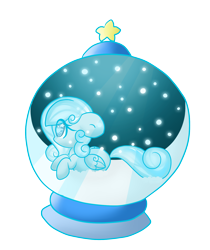 Size: 1442x1714 | Tagged: safe, artist:starlightlore, oc, oc only, oc:snowdrop, pegasus, pony, simple background, snow globe, solo, transparent background