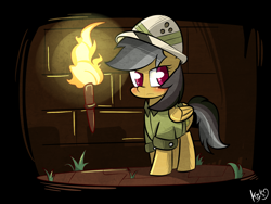 Size: 1600x1200 | Tagged: safe, artist:kty159, daring do, ruins, solo, torch