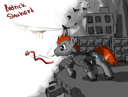 Size: 900x682 | Tagged: safe, derpibooru import, ponified, redrick schuhart, roadside picnic, solo