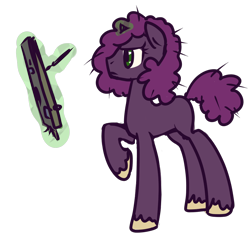 Size: 900x842 | Tagged: safe, artist:inlucidreverie, derpibooru import, oc, oc only, oc:paintblood, pony, unicorn, fallout equestria, fallout equestria: project horizons, magic, male, simple background, solo, telekinesis, transparent background, trap