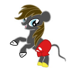 Size: 1428x1357 | Tagged: safe, artist:jousan, disney, mickey mouse, ponified, rule 63, solo