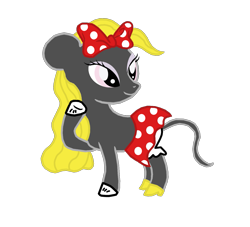 Size: 1529x1386 | Tagged: safe, artist:jousan, disney, minnie mouse, ponified, solo