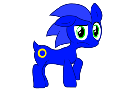 Size: 800x600 | Tagged: safe, artist:snowzahedghog, derpibooru import, ponified, simple background, solo, sonic the hedgehog, sonic the hedgehog (series), transparent background