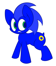 Size: 631x733 | Tagged: safe, artist:extradan, derpibooru import, ponified, simple background, solo, sonic the hedgehog, sonic the hedgehog (series), white background