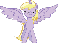 Size: 649x483 | Tagged: safe, artist:schwarzekatze4, dinky hooves, alicorn, pony, alternate universe, dinkycorn, harmony-verse, simple background, solo, transparent background, vector