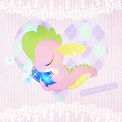 Size: 500x500 | Tagged: safe, derpibooru import, spike, dragon, detailed background, male, pinkiepie-kor, solo