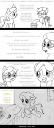 Size: 576x1362 | Tagged: safe, artist:haretrinity, diamond tiara, silver spoon, earth pony, pony, duo, duo female, engrish, female, filly