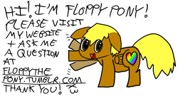 Size: 2480x1392 | Tagged: safe, artist:floppy pony, oc, oc only, oc:floppy pony, pony, advertisement, ask, ask floppy pony, chibi, color, cute, digital art, drawing, floppy pony, fun, promo, promotional art, promotions, tumblr, welcome